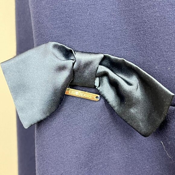 Liu Jo Womens Blue Short Sleeve Jersey Dress Bow Detail size IT 42 US 6 - Picture 5 of 15